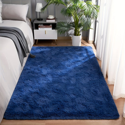 Rectangular Shaggy Area Rug with Nine Color Labels and 3 x 5-Foot to 8 x 10-Foot Size Options