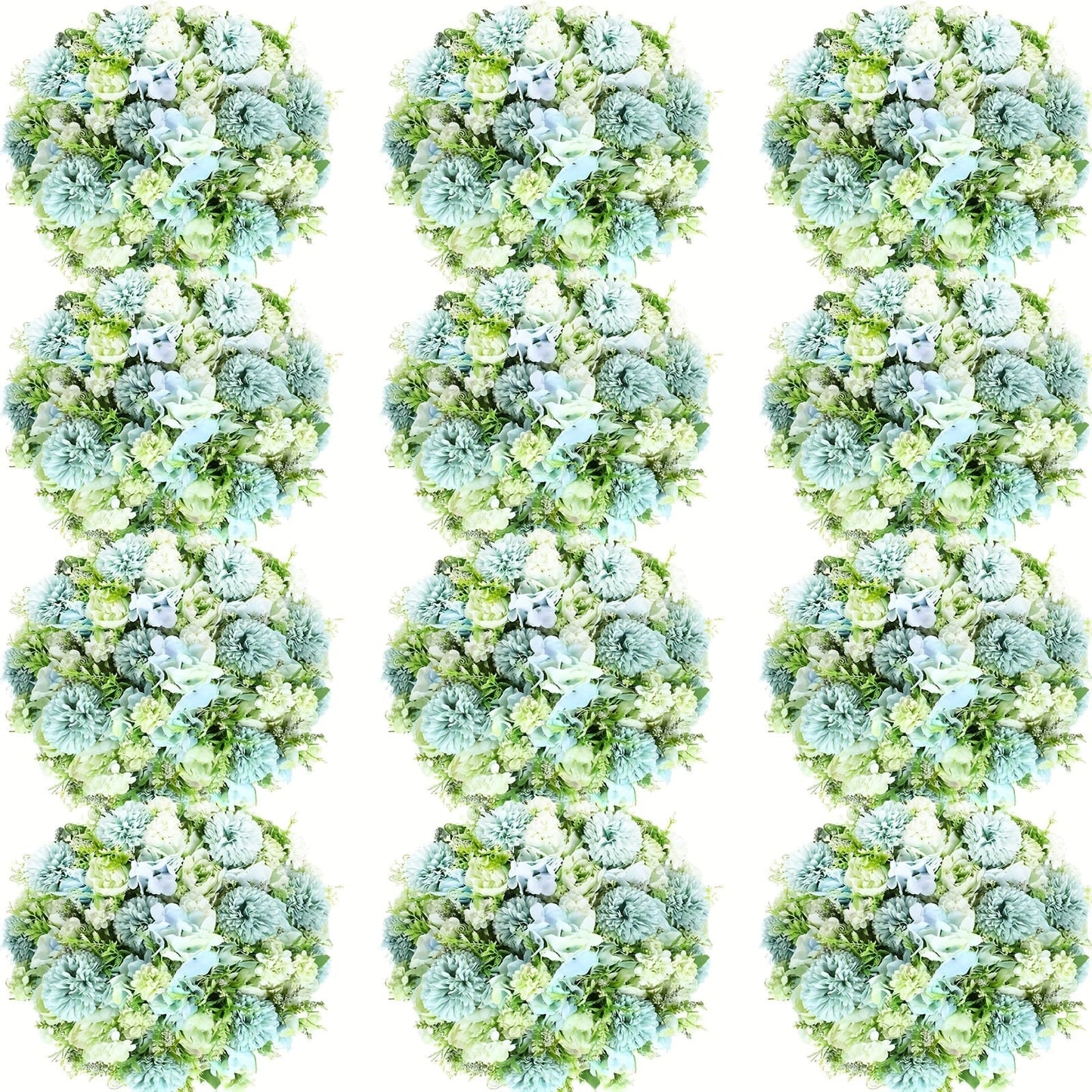 Artificial Flowers 12-Bundle Peony and Hydrangea Bouquet Set in Five Colors for Wedding Decor