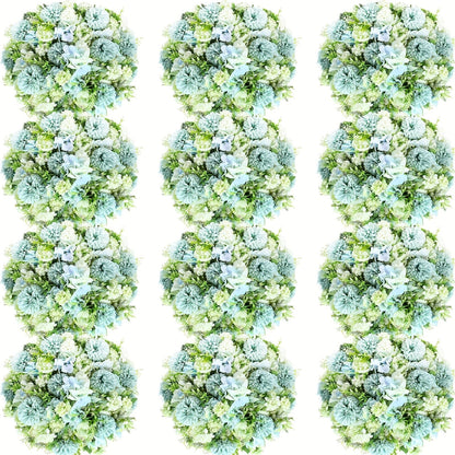 Artificial Flowers 12-Bundle Peony and Hydrangea Bouquet Set in Five Colors for Wedding Decor