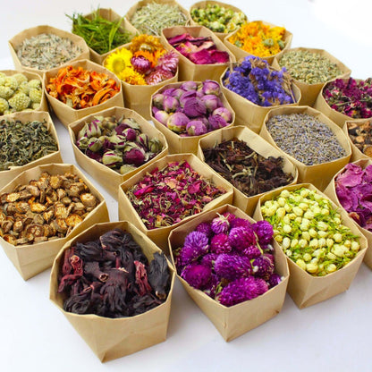 Dried Flowers Craft Set 24 Packs Natural Dried Botanicals for Resin Jewelry Making DIY Candle for Bath Time, Home Spa and Personal Care