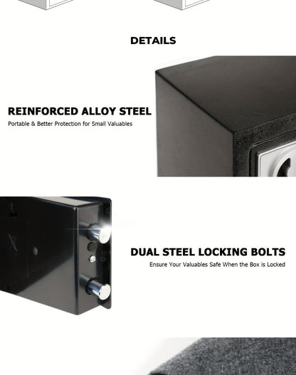 Fireproof Safe Box with Keyboard Lock, ROLOWAY Home & Office Security Safe with Fireproof Bag, Multiple Sizes