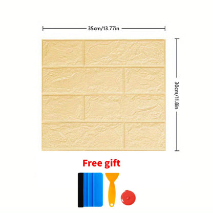 3D Peel and Stick Wood Grain Wallpaper Panels 50/100pcs – Self-Adhesive PVC Foam Wall Tiles