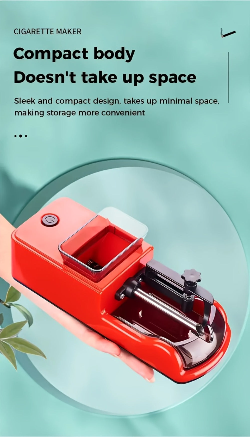Electric Cigarette Rolling Machine USB Rechargeable Cigarette Roller 2-Second Rapid Roll High for Entryways, Bedrooms and Living Spaces
