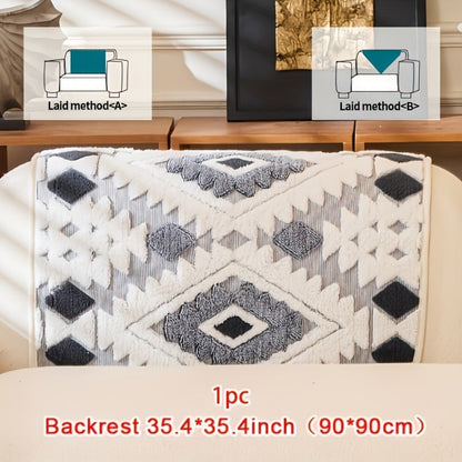 Sofa Cover, Thick Plush Couch Pad with Backing Detail in Three Colors and Seven Seat or Arm Sizes