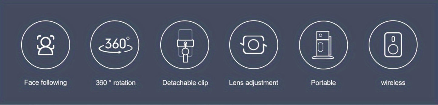 Gesture Control Auto Face Tracking Tripod with 360° Rotation & Wireless Remote No App Required