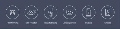 Gesture Control Auto Face Tracking Tripod with 360° Rotation & Wireless Remote No App Required