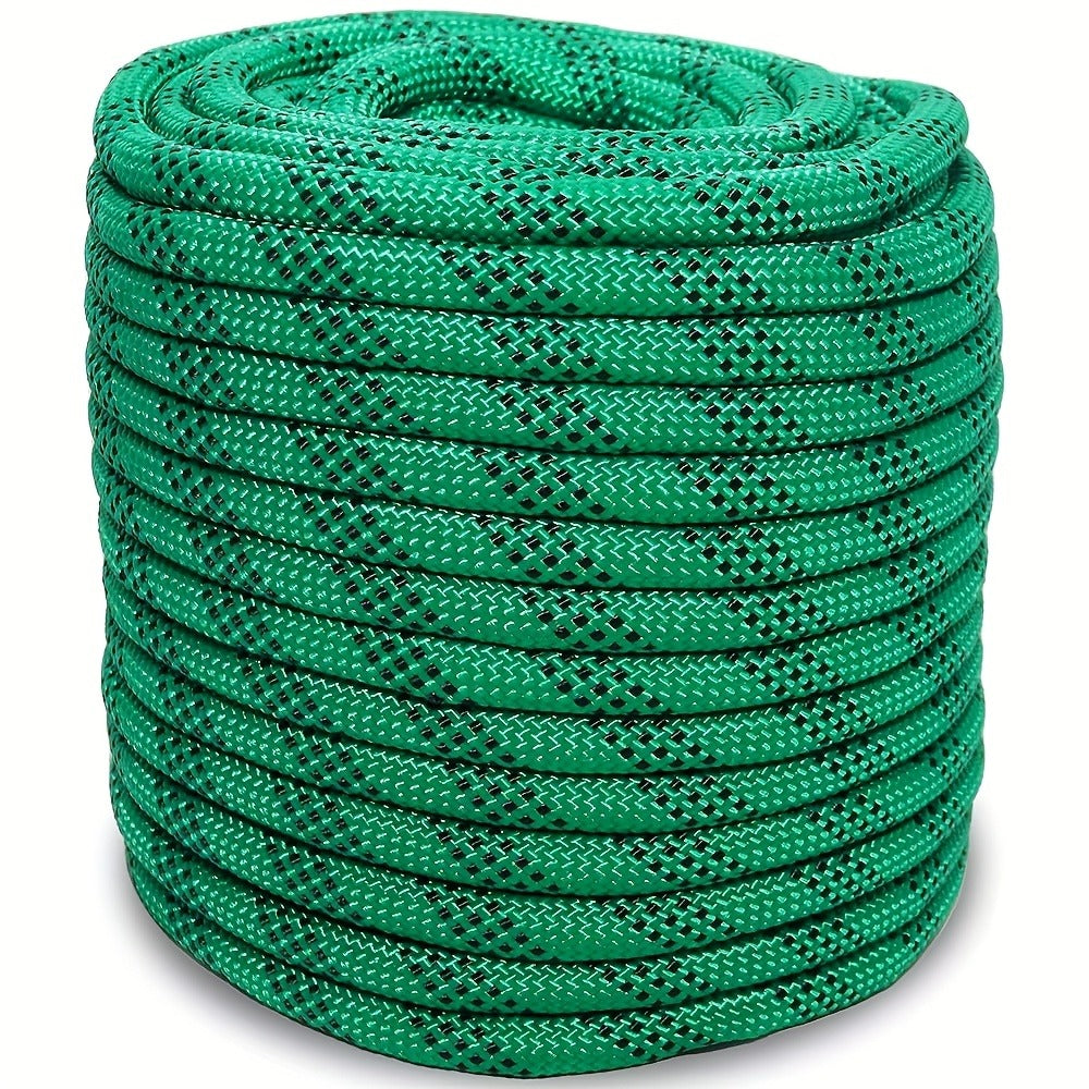 Double Braided Nylon Rope 1/2 Inch Polyester, 100ft 150ft 200ft Multi-Color for Anchoring Towing Cargo Sailing Dock Lines & Outdoor Use
