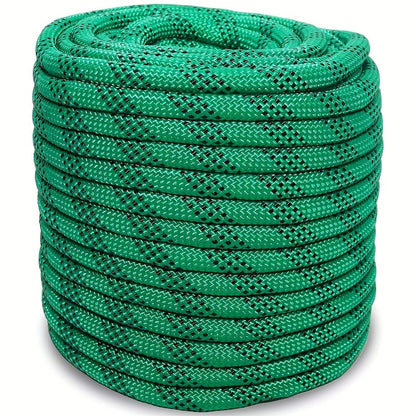Double Braided Nylon Rope 1/2 Inch Polyester, 100ft 150ft 200ft Multi-Color for Anchoring Towing Cargo Sailing Dock Lines & Outdoor Use