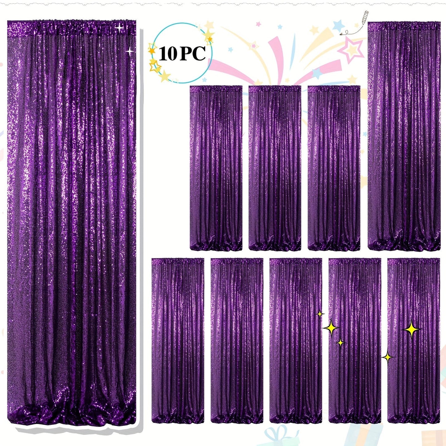 Sequin Backdrop Curtains 2FTx8FT Glitter Photography Background Panels for Party Wedding Birthday for an Everyday Personal Care Routine