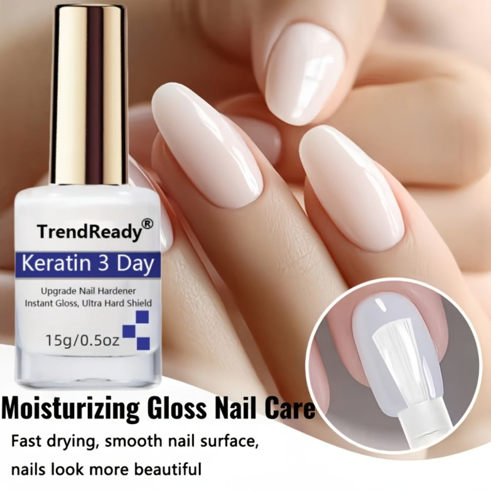 Vitamin E Nail Strengthener Oil, Two 15ml Bottles with Keratin Protein for Daily Manicure Care