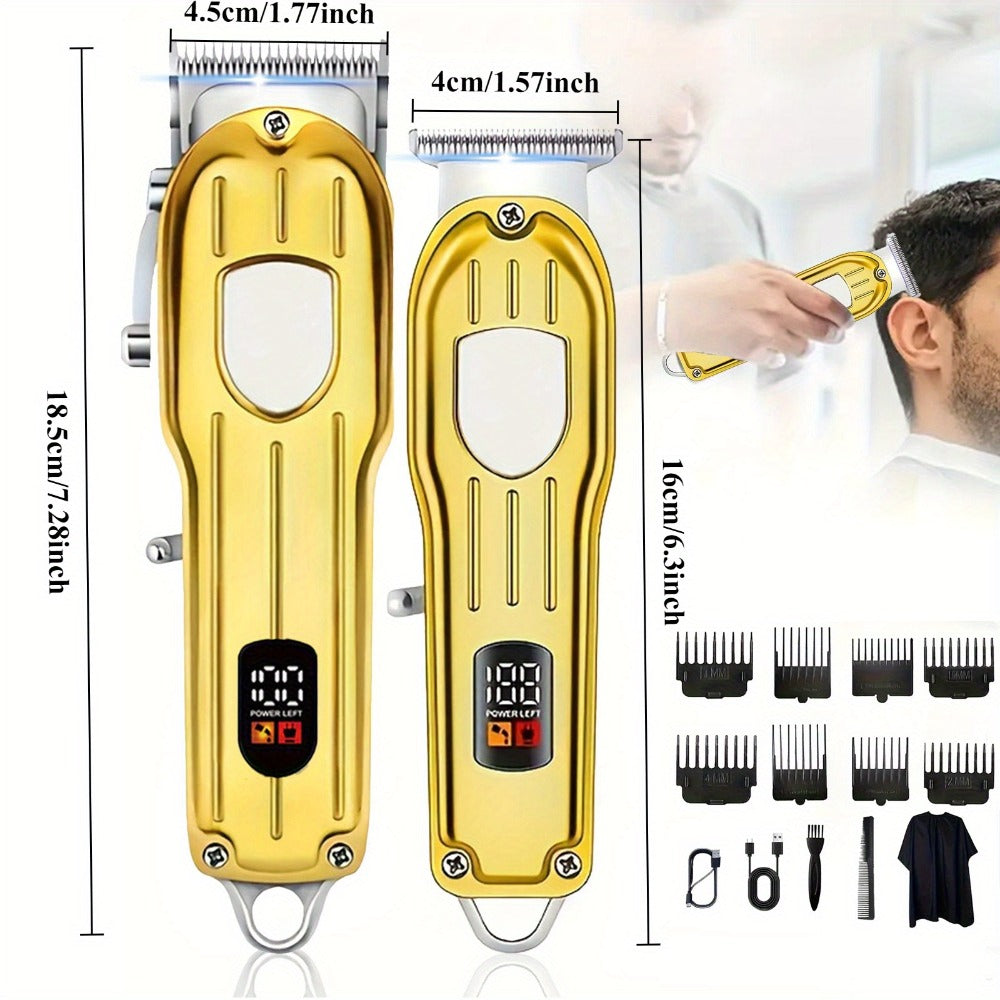 T-Blade Trimmer Set 2 or 3 Piece - USB Rechargeable Hair Clipper Beard Trimmer & Sideburns Shaver
