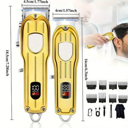 T-Blade Trimmer Set 2 or 3 Piece - USB Rechargeable Hair Clipper Beard Trimmer & Sideburns Shaver