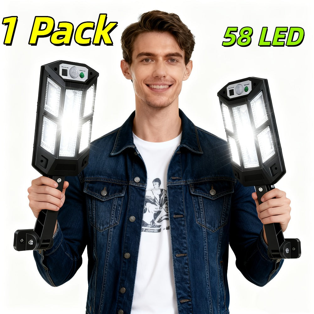 Solar Street Light Outdoor, High Brightness Wide Angle Dusk to Dawn Solar Powered with Remote Control for Parking Lot