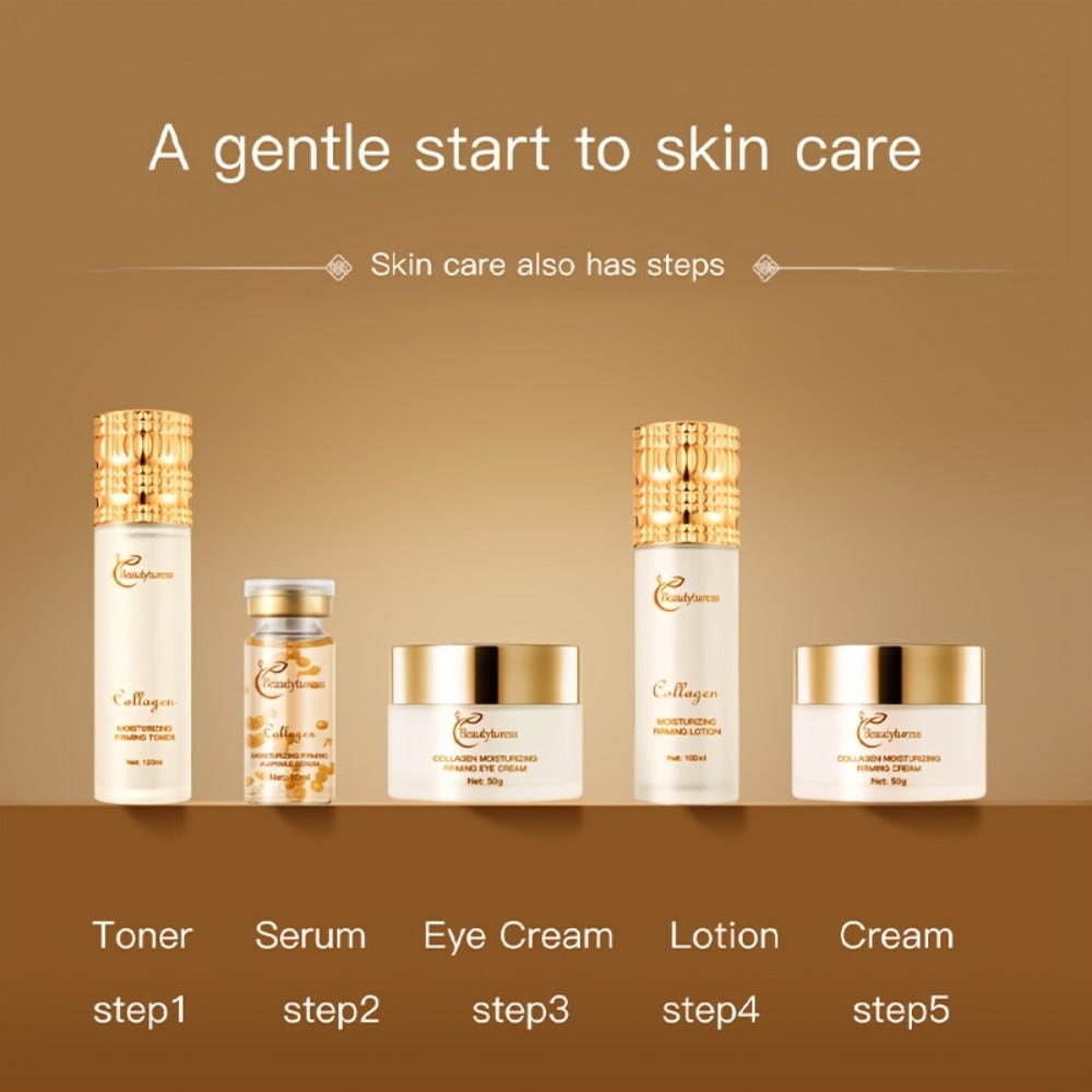 14-Piece Collagen Skincare Gift Set for Women – Hyaluronic Acid & Niacinamide, Deep Hydration, Firming, Brightening, Anti-Aging Luxury Box