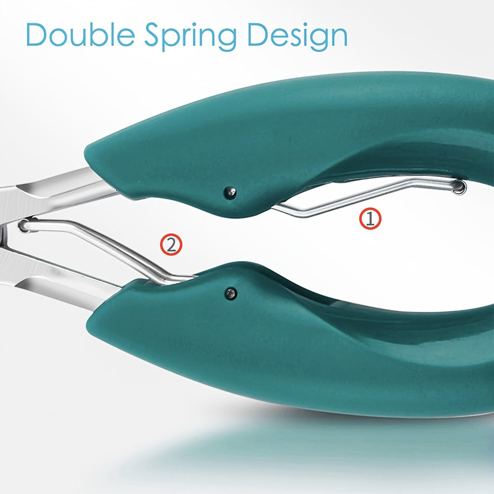 Toenail Clippers for Thick Nails & Ingrown Toenails 3 Pack Sharp Curved Blade Surgical Steel – Double Spring Ergonomic Podiatrist Nail