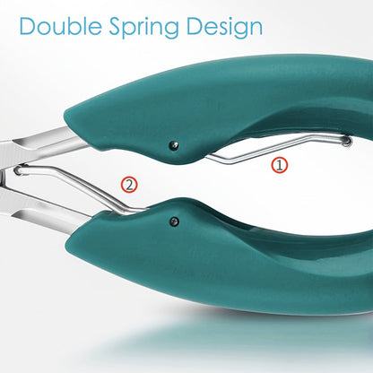 Toenail Clippers for Thick Nails & Ingrown Toenails 3 Pack Sharp Curved Blade Surgical Steel – Double Spring Ergonomic Podiatrist Nail