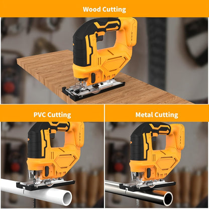 Power Tools ELECMAPS Cordless Jigsaw for DeWalt 20V Max Battery Format with LED, Orbital Settings and Bevel Base