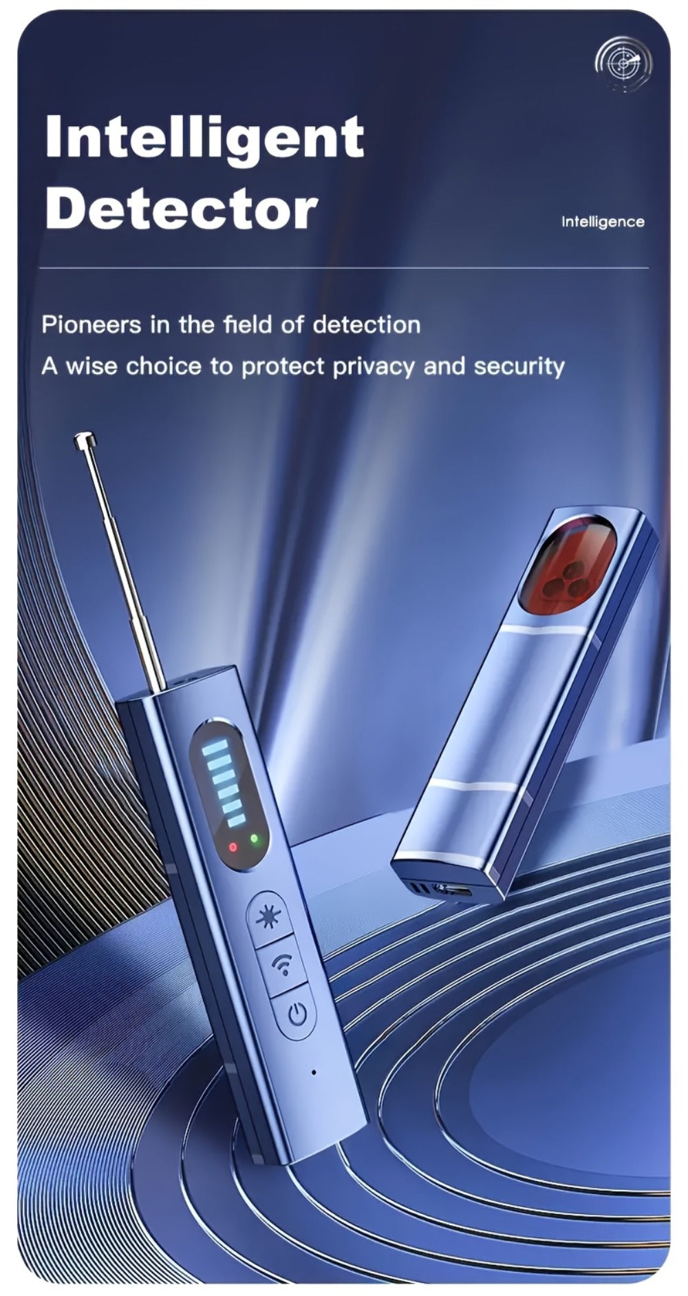 Hidden Camera Detector Anti-Spy RF Signal Scanner, GPS Tracker Finder, Wireless Bug Detector, Portable Protection for Hotels