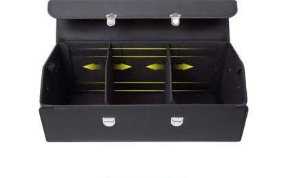 Trunk Organizer for SUV with Lid – 12.15 Gallon Collapsible Multi-Compartment Storage for Auto, SUV, Truck & Minivan