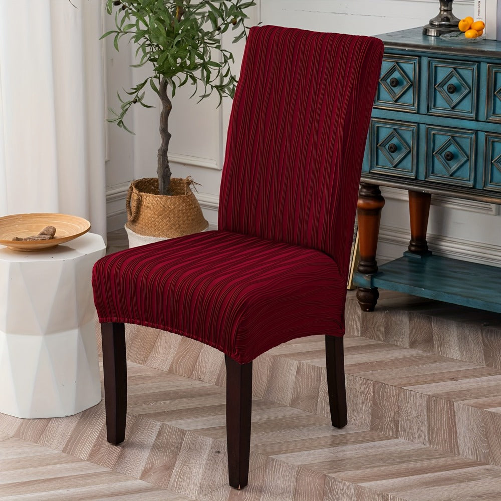 Dining Chair Covers Stretch Slipcovers Set of 4 or 6, Stain Resistant Removable Chair Protector for Home Kitchen Restaurant Wedding