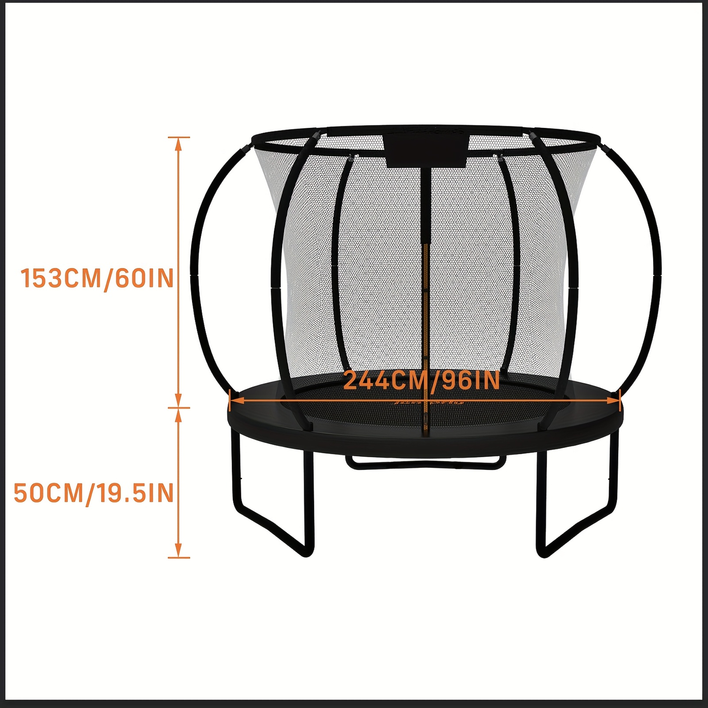 Outdoor Trampoline with Safety Enclosure Net Football Toss Game 8 10 12 14FT Round Backyard Trampoline for Kids Adults Indoor Outdoor Party