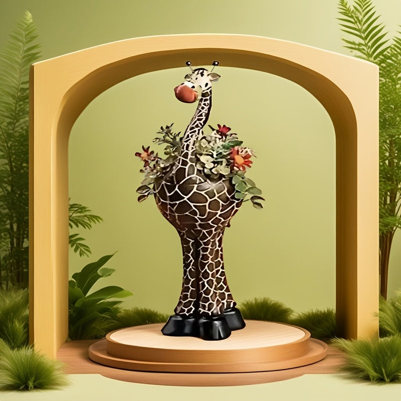 Giraffe Flower Pot Planter - Animal Succulent Pot Indoor Outdoor Garden Decor