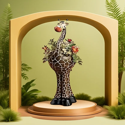 Giraffe Flower Pot Planter - Animal Succulent Pot Indoor Outdoor Garden Decor