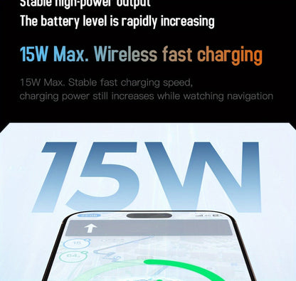 Car Wireless Charger 15W Auto-Align Smart Sensor FOD Detection Auto-Sensing Infrared Clamp 4mm for an Everyday Personal Care Routine