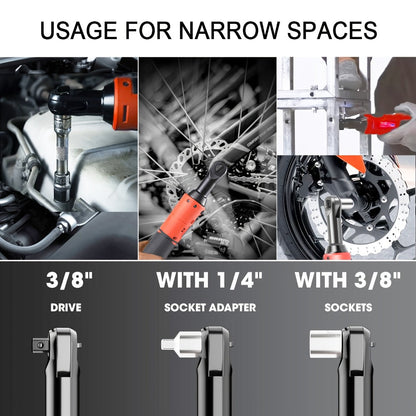 Cordless Electric Wrench QUAGGA 12V - 45Nm High Torque 3/8" Rechargeable Ratchet Wrench with Battery & Charger for Automotive