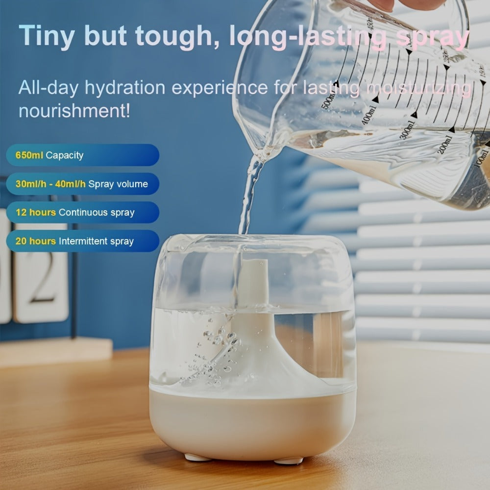 USB Humidifier with 7-Color Night Light for Entryways, Bedrooms and Living Spaces, with the Listed Configuration