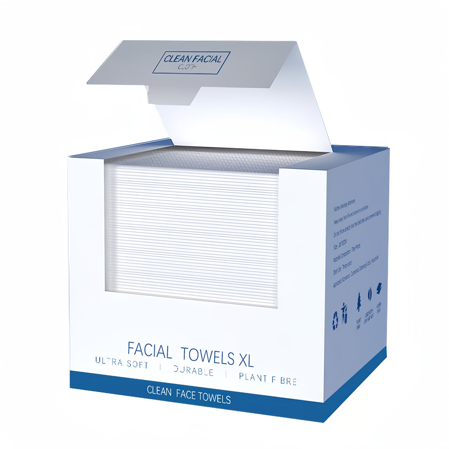 Disposable Facial Towels Extra Large Thick Dry Wet Cleansing Cotton Towel 40 Sheets Per Box for Entryways, Bedrooms and Living Spaces