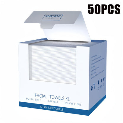 Disposable Facial Towels Ultra-Soft Thick Cleansing Wipes – Unscented Makeup Remover Face Cloths for All Skin Types 10.24x11.81in 50 or 150