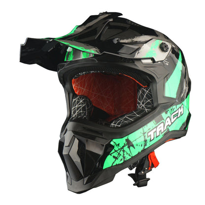 Motorcycle Helmet 1STORM Dirt-Bike Full-Face Shell with Peak Visor, XS-XXL Sizes, Padded Liner and Graphic Styles