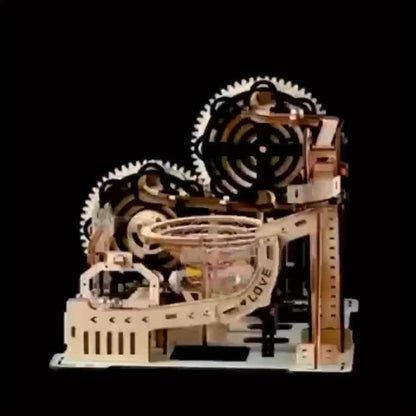 Electric Marble Run Set 3D Handmade Logic Building Construction Puzzle, Educational STEM Toy for Kids Teens Adults