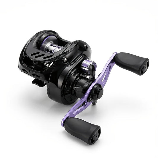 Baitcasting Reel 7.2:1 High-Speed Gear Ratio, 5+1 Ball Bearings 17.64LB Max Drag, Lightweight Freshwater Saltwater Bass Fishing Reel