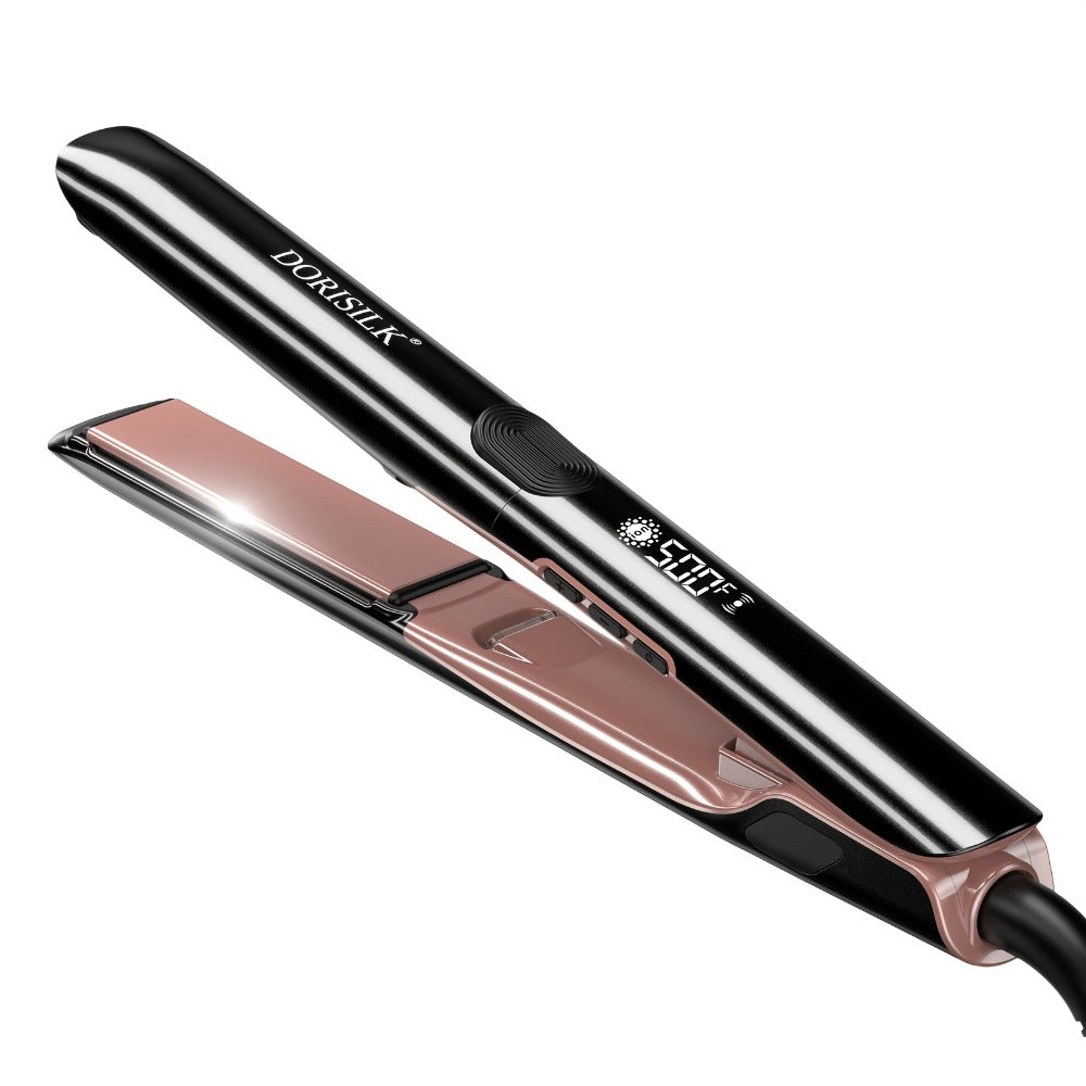 Ceramic Ionic Flat Iron Hair Straightener & Curler 2-in-1 Plasma Anti-Static 260°C 500°F LCD, for Home, Travel and Salon Hair Styling