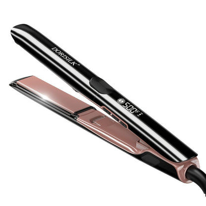 Ceramic Ionic Flat Iron Hair Straightener & Curler 2-in-1 Plasma Anti-Static 260°C 500°F LCD, for Home, Travel and Salon Hair Styling