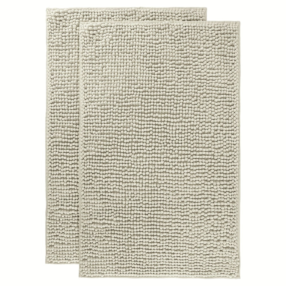 Chenille Bath Rug Extra Thick Bathroom Mat, Multiple Sizes & Colors for Entryways, Bedrooms and Living Spaces