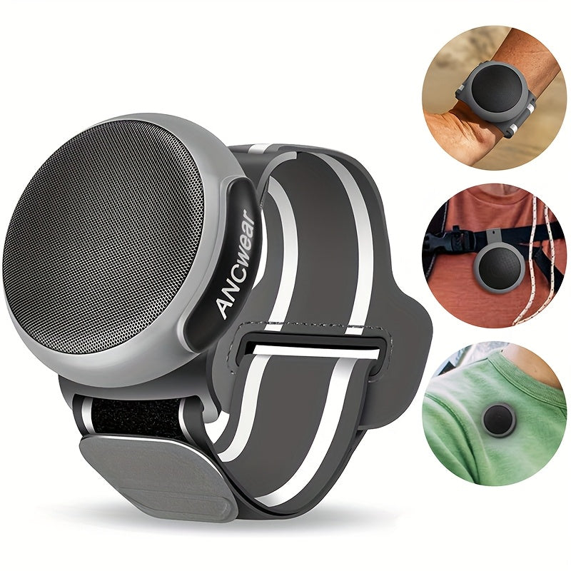 Clip-On Wearable Bluetooth Speaker with TWS Dual Pairing, Ancwear Portable Outdoor Speaker for Cycling Hiking Running Motorcycling