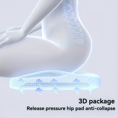 Memory Foam Seat Cushion with Adjustable Hip & Lumbar Support, Ergonomic Car Seat Pad for Long-Distance Driving, Office Chair & Home Use