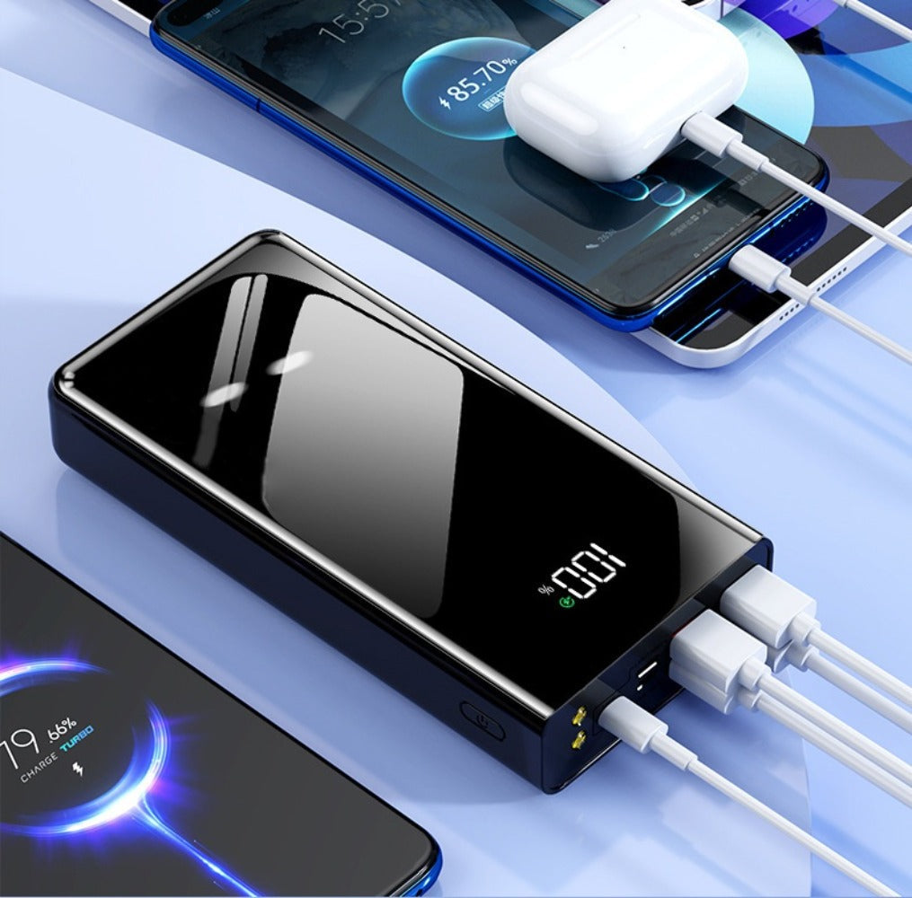 High Capacity 50000mAh Power Bank Multi-Port Fast Charging – Dual USB & Type-C Output, LED Flashlight, Power Indicator