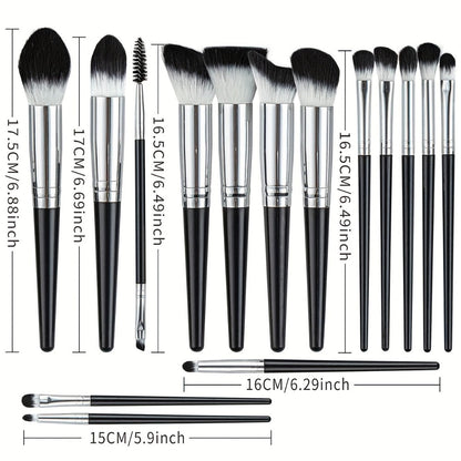 68PCS Makeup Tool Set 30 Black Brushes 17 Eyelash Tools with Wash Bowl & Bag – Complete Face Eye Lash Kit Foundation Contour Blush Eyeshadow