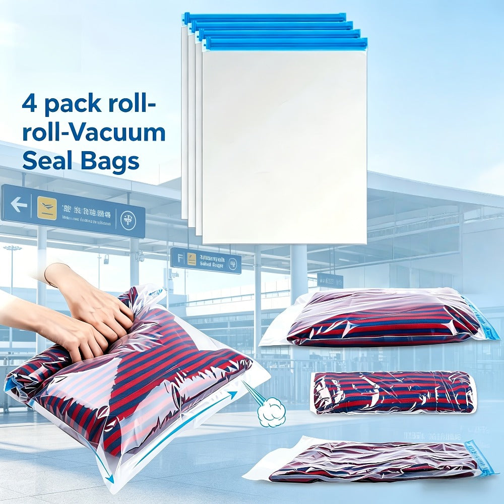Vacuum Storage Bags with Air Pump, 20-21 Pack Reusable Compression Bags for Clothes, Quilts & Blankets
