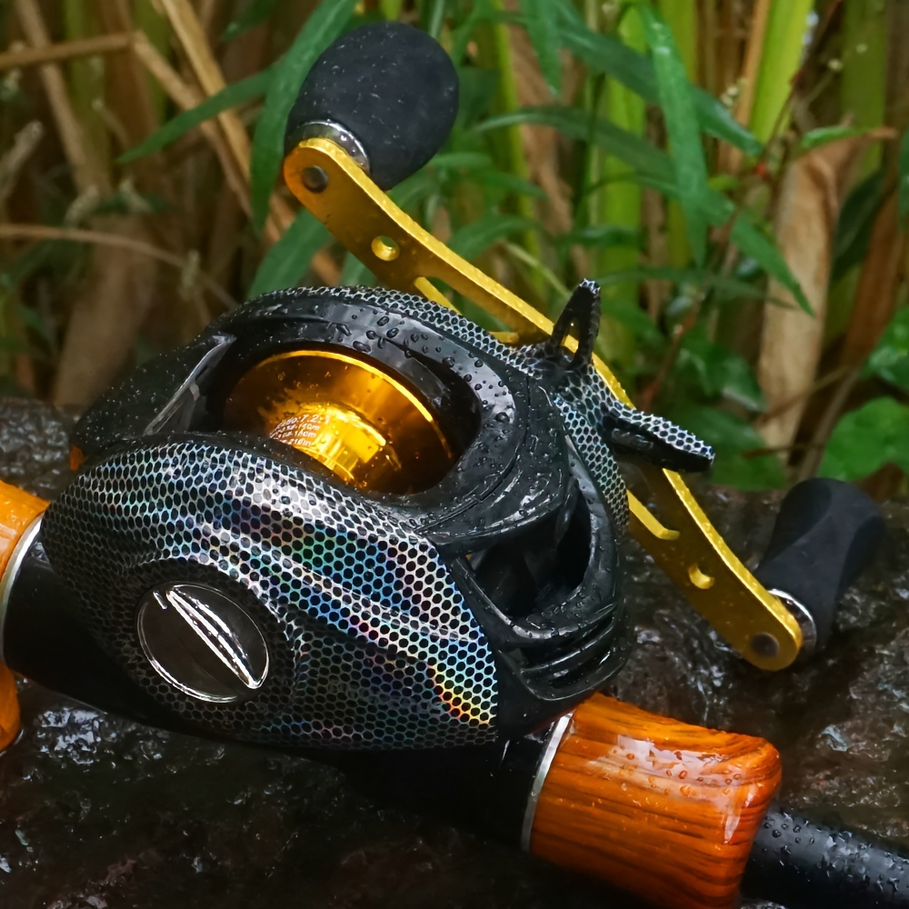 Lightweight Baitcasting Reel with Magnetic Brake System – 22LB Max Drag, Ergonomic Handle, Saltwater Freshwater Fishing Reel for Bass Trout