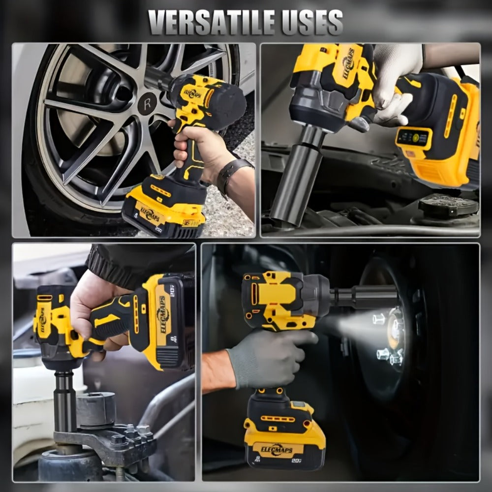 Brushless Impact Wrench for Dewalt 20V Battery - 1/2 Inch -Ft High Torque Electric Impact Gun, 3300 RPM for Cars & Home Use