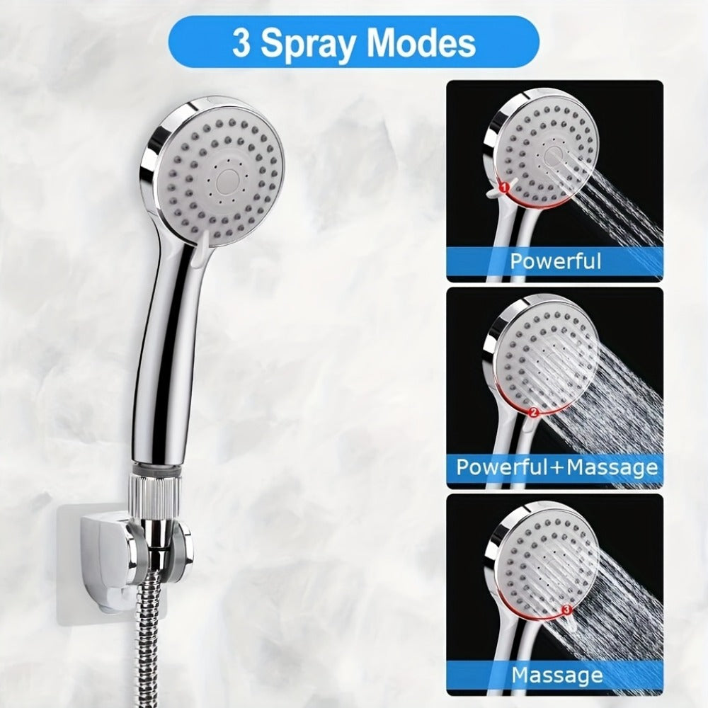 High Pressure Rainfall Handheld Shower Head Combo, 11-Inch Extension Arm, 9 Settings, 180° Adjustable, Anti-Leak with Holder