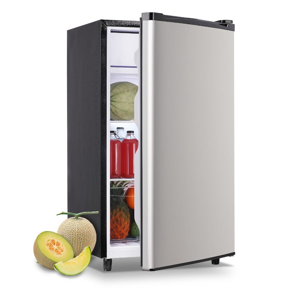 Compact Refrigerator, 3.2 Cu Ft Single Door Mini Fridge with 4-Layer Storage, Removable Shelves, Crisper Drawer & Adjustable Temperature