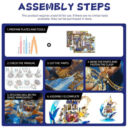 3D Metal Model Kit MU Star Playground, Handcrafted Garden Scene DIY Puzzle for Teens & Adults Ages 14+