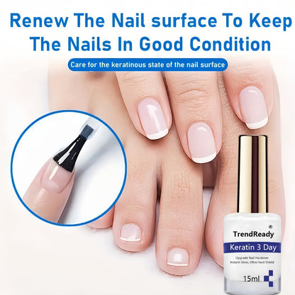 Vitamin E Nail Strengthener Oil, Two 15ml Bottles with Keratin Protein for Daily Manicure Care