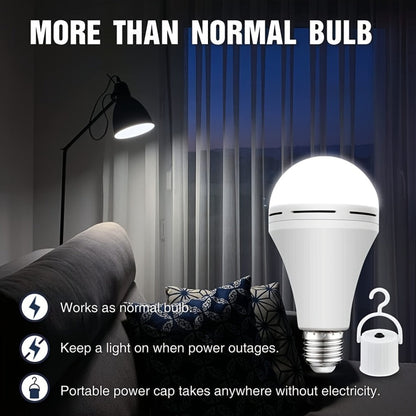 Emergency Light Bulb for Power Outages, Self-Charging Battery Backup LED Bulb 1200mAh 60 Watt Equivalent